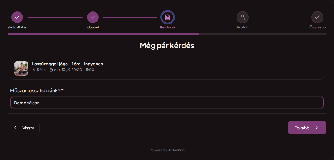 Időpontfoglaló rendszer jóga- és pilatesórákhoz – Jógaóra előzetes foglalási kérdése: Először jössz hozzánk?