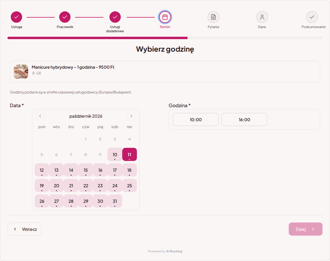 Rezerwacje online dla salonów paznokci – Kalendarz i wolne terminy wybranego zabiegu na paznokcie Rezerwacje online dla salonów paznokci – Kalendarz i wolne terminy wybranego zabiegu na paznokcie