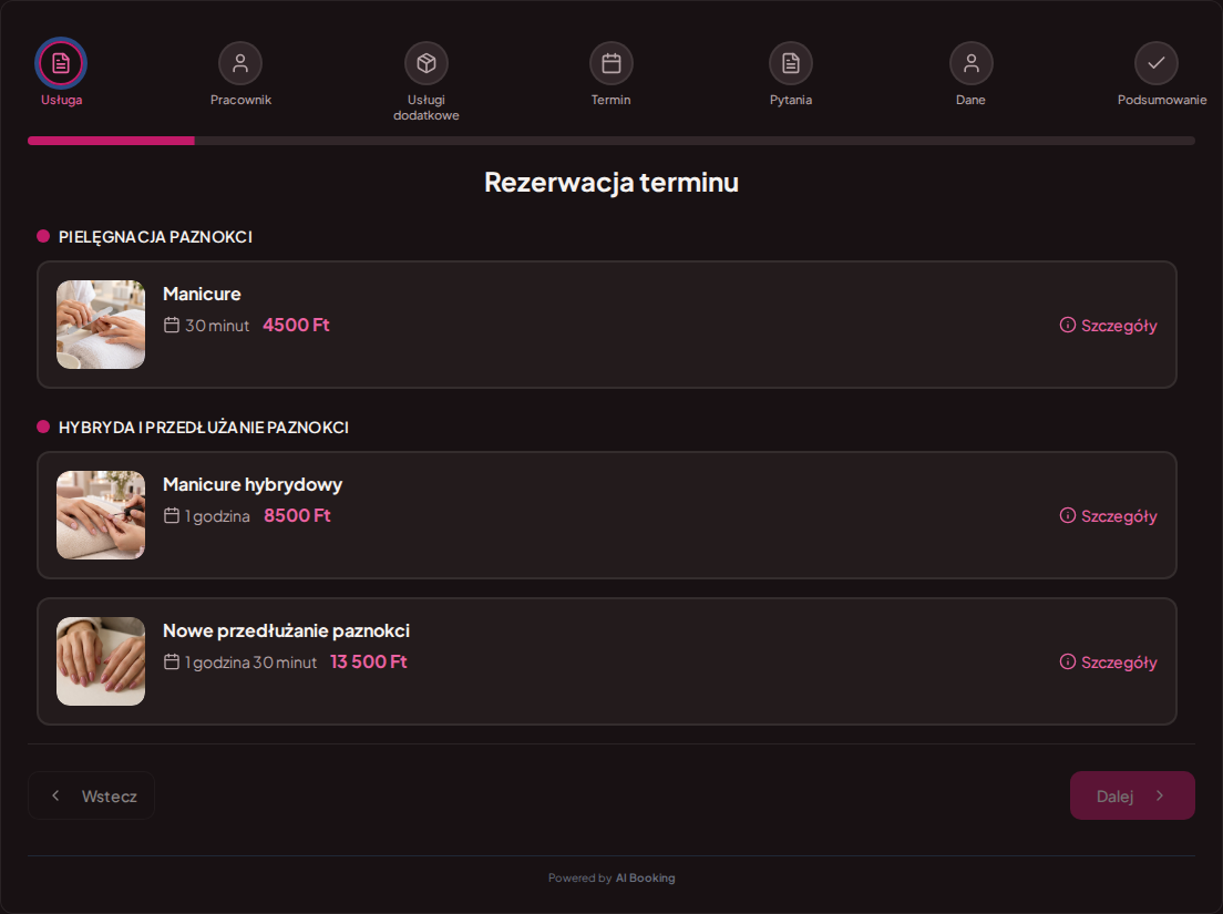 Rezerwacje online dla salonów paznokci – Manicure hybrydowy, manicure i przedłużanie paznokci ze zdjęciami, cenami i czasem zabiegu Rezerwacje online dla salonów paznokci – Manicure hybrydowy, manicure i przedłużanie paznokci ze zdjęciami, cenami i czasem zabiegu